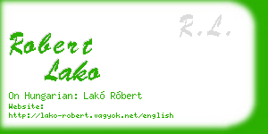 robert lako business card