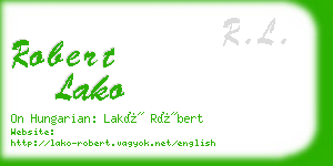 robert lako business card